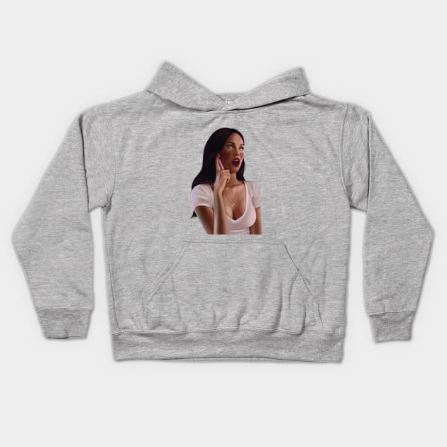 Jennifer’s Body Check Kids Hoodie by thelamehuman